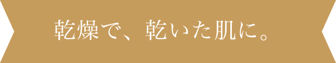 乾燥で乾いた肌に。